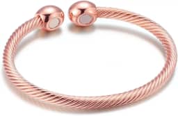 Pulseira magnética elegante com ímãs de cobre para mulheres e homens, presentes para o dia dos pais, Small, Cobre, Sem Pedra Preciosa