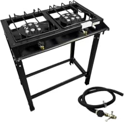 Fogão Portátil Industrial Grande 2 Bocas Alta Pressão Roa