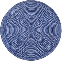 Jogo Americano Redondo de Tecido para 6 lugares Mesa Posta - Diâmetro 38 CM (Azul)