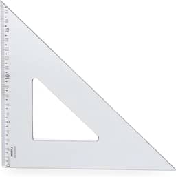 Esquadro Isósceles 45° de 26cm, Waleu, New Line