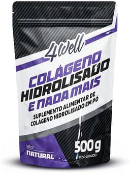 Colágeno Hidrolisado em Pó 4well 500g Tipo I Sabor Natural