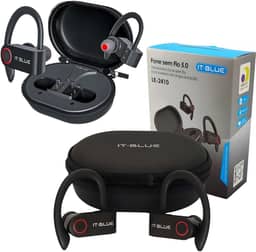 Fone de Ouvido Bluetooth Para Corridas, 96 Horas para Reprodução, Design Esportivo com Display de Led, Gancho De suporte Que Não Cai, Com Microfone Embutido, Perfeito Para Treinos - Premium