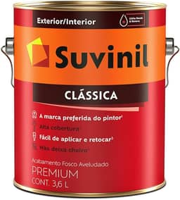 Tinta Suvinil para parede latex PVA classica 3,6L - Branco neve - 53362399