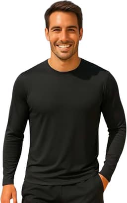 Camiseta PROTEÇÃO SOLAR UV50+ Masculina Manga Longa Térmica Fitness Academia Corrida Praia Verão 247