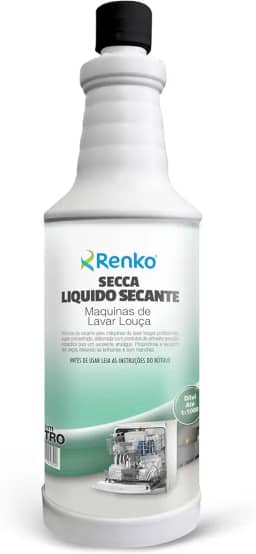 Secante Renko Secca 1L - Genérico - Líquido - Característico - 1 Litros - Detergente - Secante para Máquina de Lavar Louça