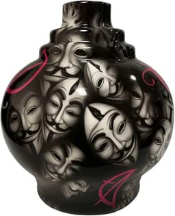 Vaso Vidro Base Narguile Desenhado V De Vingança