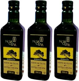 Azeite de Oliva Extra Virgem Nova Oliva Garrafa de 500ML Combo Com 3 Unidades