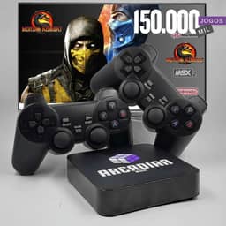 Game Retro Diversos Consoles 2 Controles Sem Fio Sistema 150 mil Jogos Atualizado Arcadian Box (2 Controles sem fio)