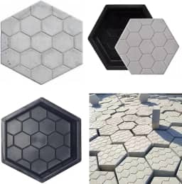 03 Forma De Bloquete Estriada25x25x6 Molde Bloco De Concreto