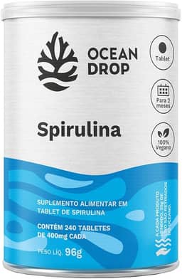 Spirulina Ocean Drop - 240 Tabletes de 400mg