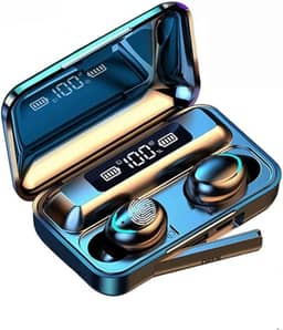 Fone de Ouvido Bluetooth 5.3 TWS Sem Fio – Estojo Carregador com Display LED e Função Power Bank, Som Estéreo HD, Resistência à Água, Microfone Embutido, Compatível Android e iOS
