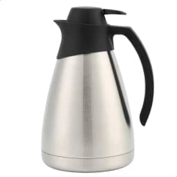 Garrafa Térmica Inox 1 Litro Café Bule Jarra Chá Leite Chimarrão Água com Gatilho de Pressão Bebida Quente e Fria Ampola de Aço Inoxidável