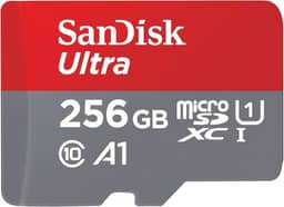 SanDisk Cartão de memória ultra microSDXC UHS-I de 256 GB com adaptador - até 150 MB/s, C10, U1, Full HD, A1, cartão MicroSD - SDSQUAC-256G-GN6MA [Nova versão]