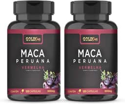 Maca Vermelha 120 Capsulas - Maca Peruana Vermelha 500mg - 2 Unidades