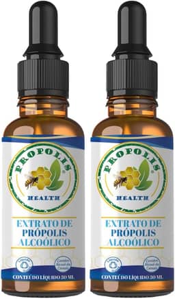 Extrato de Própolis Verde 30ml - Extrato Seco 21% - 300mg/1ml - Propolis Health Gotas KIT-2 Frascos 30ml - Propriedades Superior Para a sua Saúde - 60 Dias de Suplemento - Própolis Liquido - Própolis Verde
