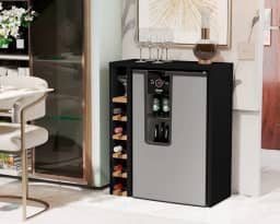 Aparador Adega Bar Para Cervejeira Preto/Nature - JM Casa dos Móveis