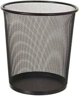 Lixeira de Metal 10L Aramado Telado e Resistente Ideal Para Escritório Cor Preto