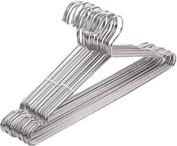 Kit 20 Cabide Metal Cromado Adulto Resistente Saia Camiseta Roupa Camisa Premium