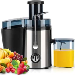 Centrifuga de Frutas, Centrifuga de Alimentos com Motor de 500W, 3 Velocidades, Juicer, Centrífuga de Frutas, Juicer Compact, Máquina Espremedora Eficiente, Extrator de Suco, Maquina de Suco (110V)