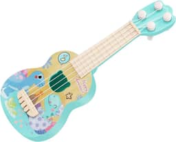 Brinquedo de Violão Ukulele Infantil, Miniguitarra Educacional de 4 Cordas para Crianças Em Casa (padrão de dinossauro)