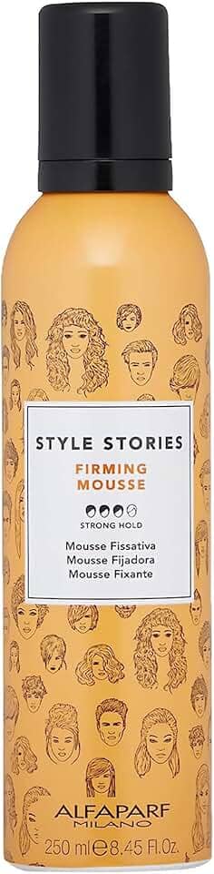 Alfaparf Milano Style Stories Espuma Refirmante – Produto finalizador de estilo - Fixação forte - Longa duração - Qualidade de Salão Profissional 250ml