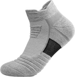 Um par de meias de corrida e caminhada com almofada grossa – Meias atléticas respiráveis para homens e mulheres