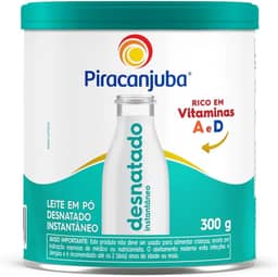Leite em Pó Desnatado Instantâneo Piracanjuba Lata 300g