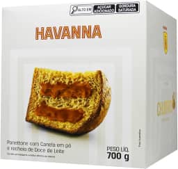 Panetone Havanna Churros Com Canela Em Pó Recheado Com Doce De Leite 700g