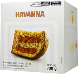 Panetone Havanna Churros Com Canela Em Pó Recheado Com Doce De Leite 700g