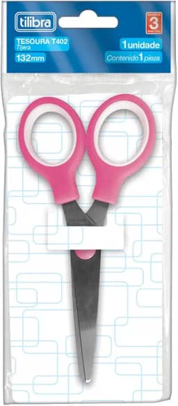 Tilibra - Tesoura Escolar 132mm T402 Rosa - 1 un
