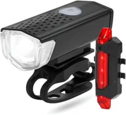 Kit Lanterna Bike Farol Luzes de Bicicleta Led Recarregável USB a Prova da Água Acessorios Bicicleta Ciclismo Sinalizador Luz Dianteira Traseira Pisca Alerta