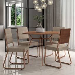 Conjunto Sala de Jantar 4 Cadeiras San Francisco Carraro