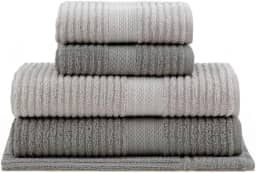 Jogo de toalhas Buddemeyer Doris Banho Cinza Claro/Cinza 5 peças