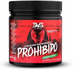 3VS Nutrition Pré Treino Prohibido 360g Sabor Maça Verde