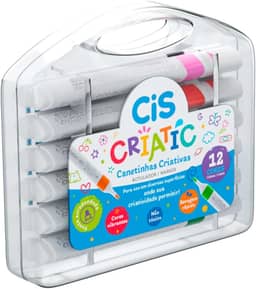 Marcador Criativo Infantil CIS Criatic, Estojo com 12 cores
