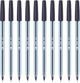 Kit 10 Canetas Esferográfica Scrit Ponta Agulha 0.7mm (Preto)