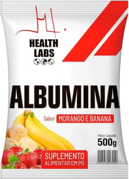Albumina 500g Morango e Banana - Health Labs