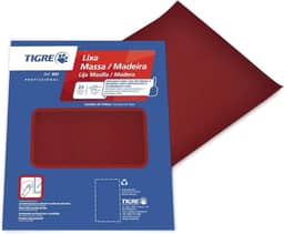 Lixa, Tigre, 800, Massa e Madeira, 220, Vermelha, Pacote com 26