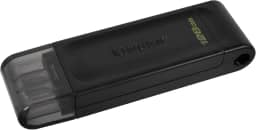 Kingston Pendrive DataTraveler 70 128 GB portátil e leve USB-C com USB 3.2 Gen 1 velocidades DT70/128GB, preto