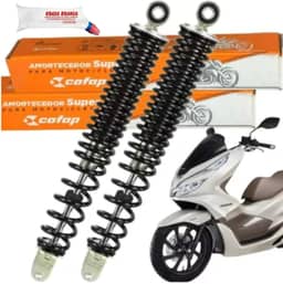 Cofap - Amortecedores Traseiros para Motocicleta PCX 150 2019 a 2024 - Conjunto de Amortecedores Originais - Inclui Graxa