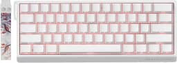 MADLIONS MAD 60 HE RGB 60% Teclado mecânico para jogos Rapid Trigger 60% com fio, atuação ajustável, interruptor magnético de efeito Hall, taxa de polling de 8K Hz, RGB, para PC/Mac, Branco