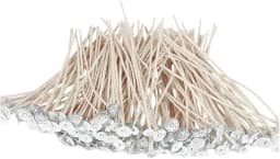 Pavio Eco de Algodão Cru 20cm 2,5mm para Velas Artesanais Kit 100 Unidades Natural