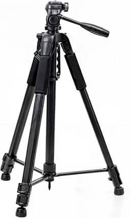 Tripe Profissional Semi-Hidraulica 180cm Para Cameras E Celulares Ideal Para Estabilizar Videos E Fotos - Com Tres Monopes Com Trava