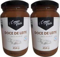 Doce de Leite - Menos Açúcar - Tradicional Argentino Campos del Plata 454g - 2 Unidades