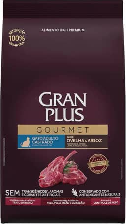Gran Plus Ração Para Gatos Castrados Gourmet Ovelha 1Kg