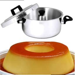 Panela de pudim multi uso meia pressão banho maria (polida)