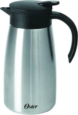 OSTER GARRAFA TÉRMICA EM AÇO INOX 1000ML CASSELBECK– CORPO E CÁPSULA EM AÇO INOXIDÁVEL E TAMPA COM ALÇA EM BAQUELITE