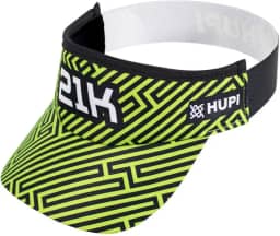 Viseira para Corrida Hupi 21k Grids Verde, Cor: Verde/preto