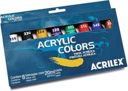 Acrylic Colors 20Ml 8 Cores
