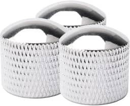 Kit C/ 03 Knob Pressão Metal Cromado Para Guitarra Baixo